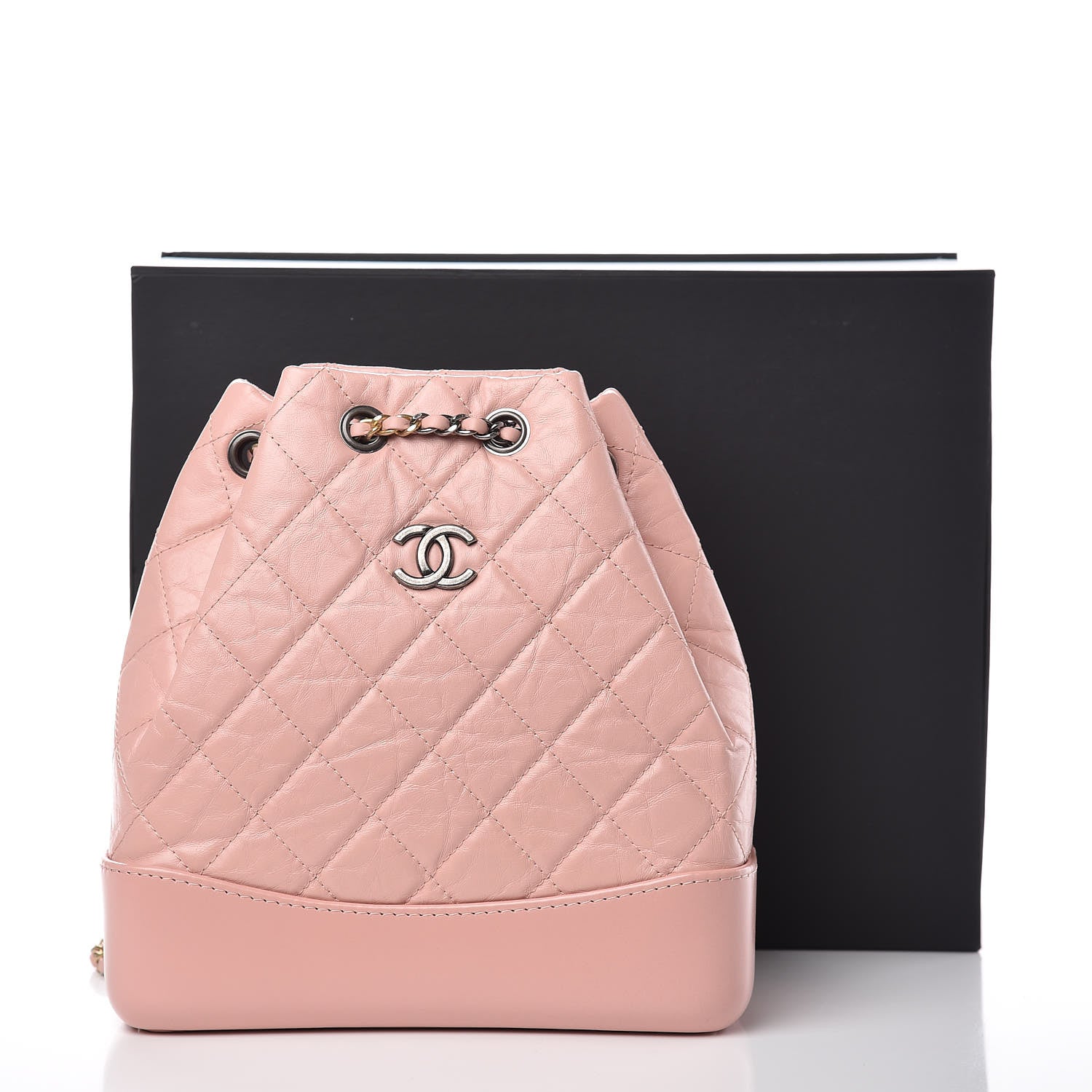 Chanel Aged Calfskin Quilted Small Gabrielle Backpack Pink 11 of 11