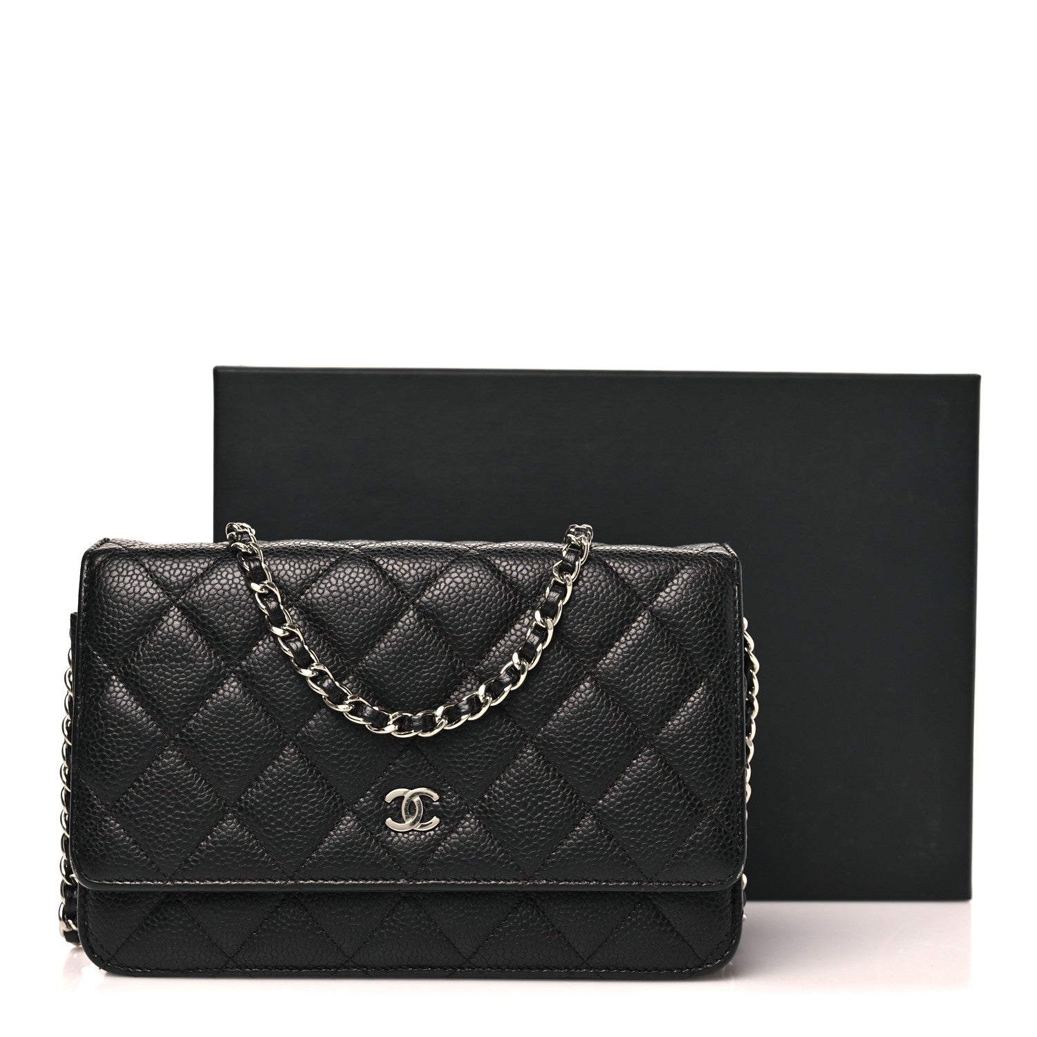 Chanel Caviar Quilted Wallet on Chain WOC Black 12 of 12