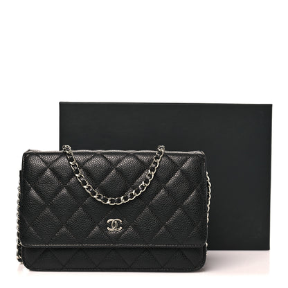 Chanel Caviar Quilted Wallet on Chain WOC Black 12 of 12