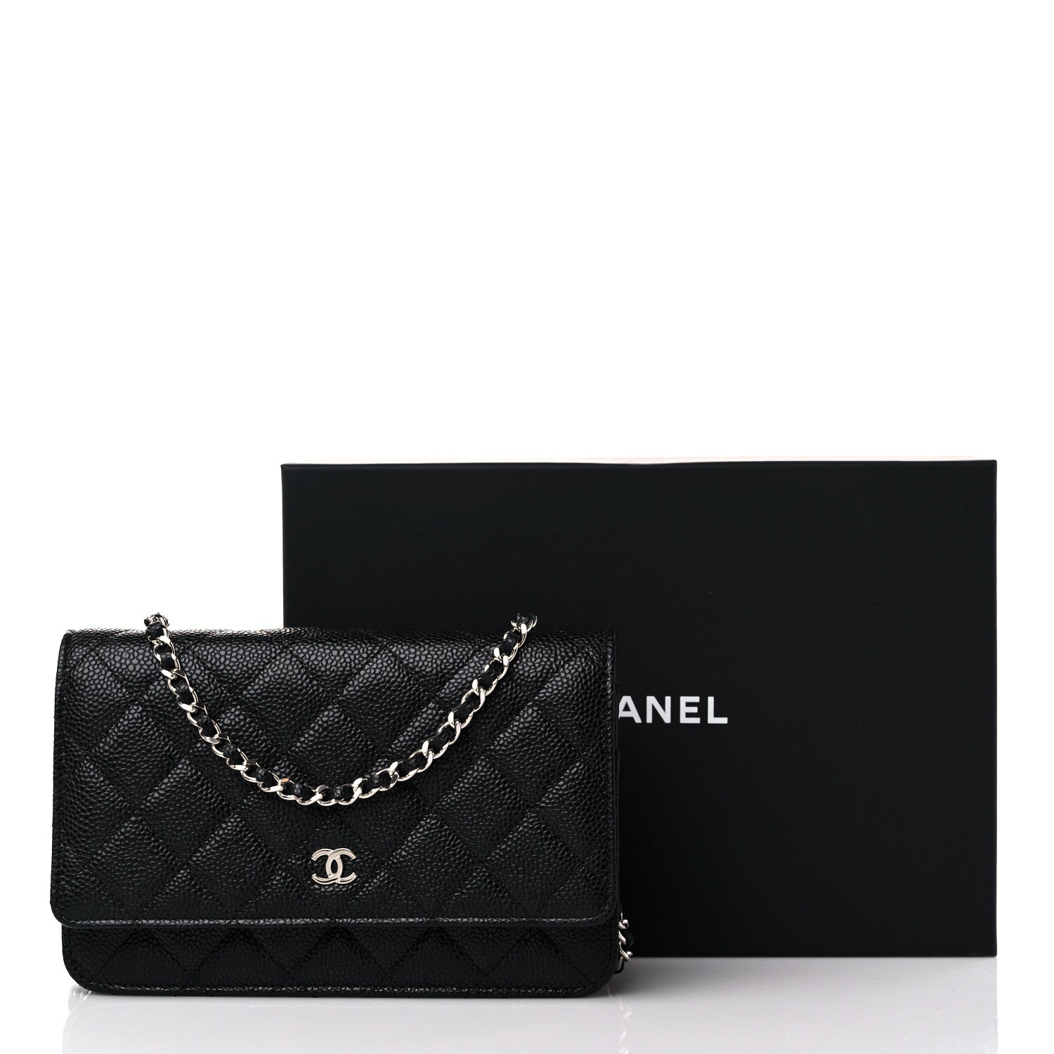 Chanel Caviar Quilted Wallet On Chain WOC Black 12 of 12