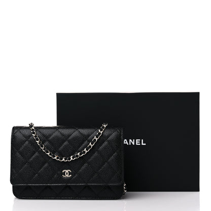 Chanel Caviar Quilted Wallet On Chain WOC Black 12 of 12