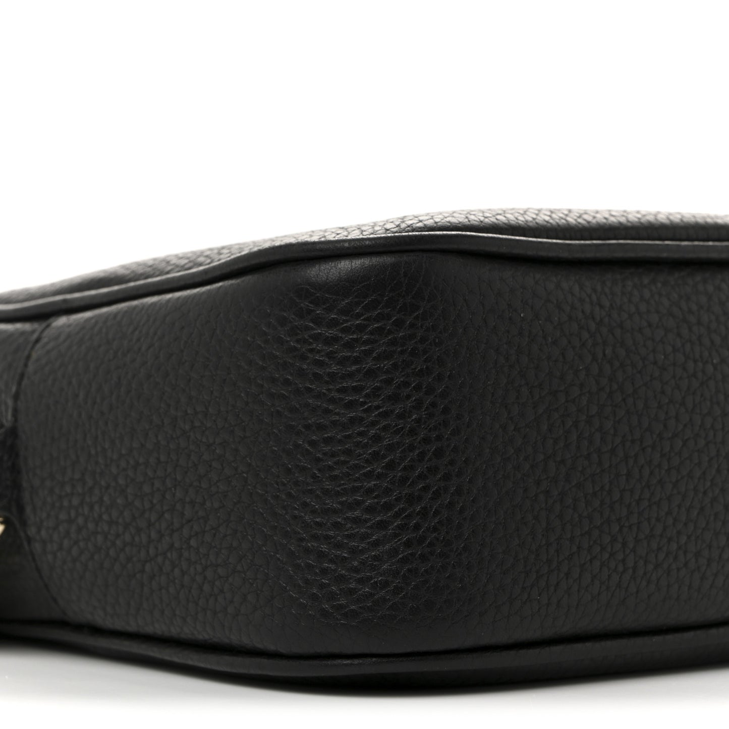 Pebbled Calfskin Small Soho Disco Bag Black