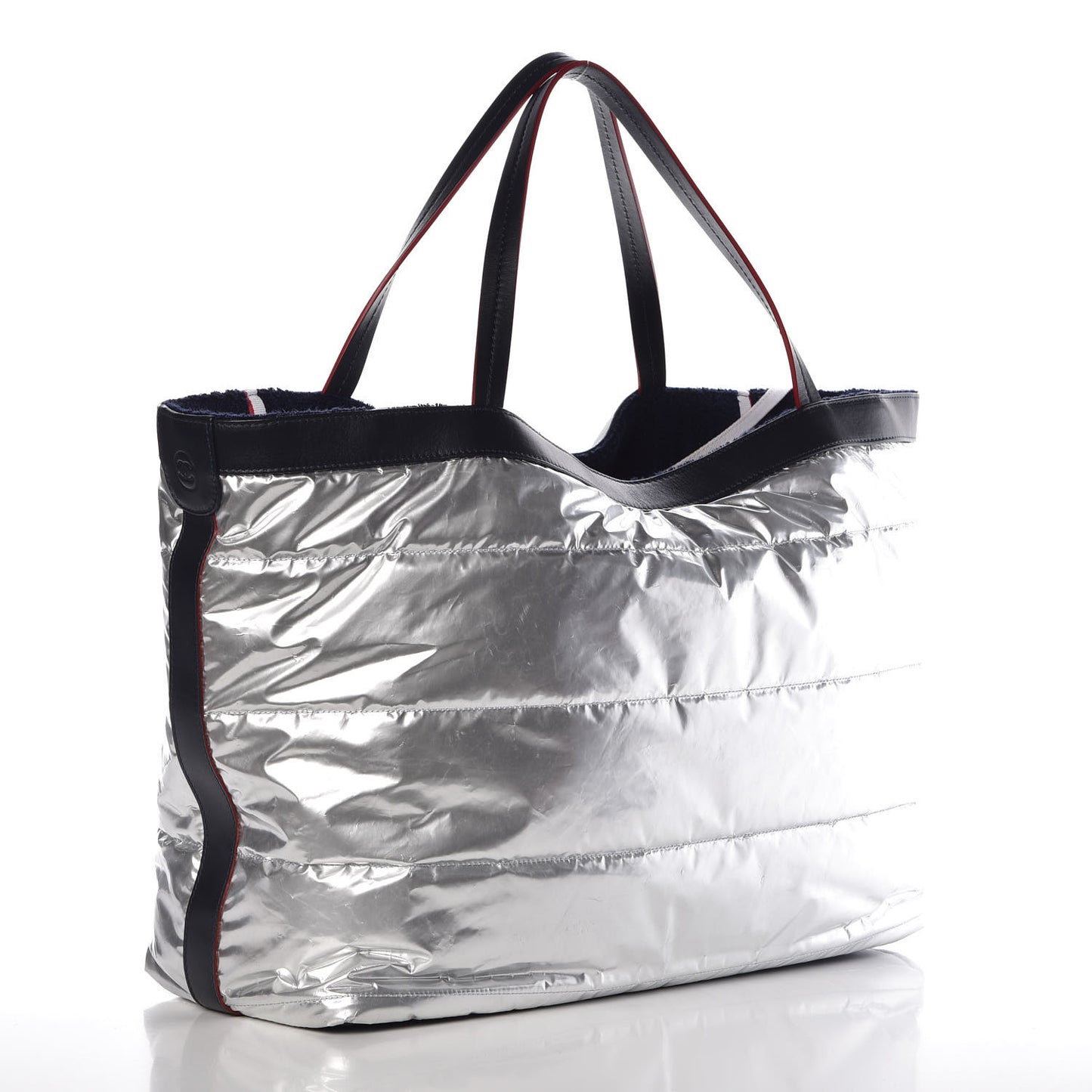 Reversible Airlines Tote Silver Navy