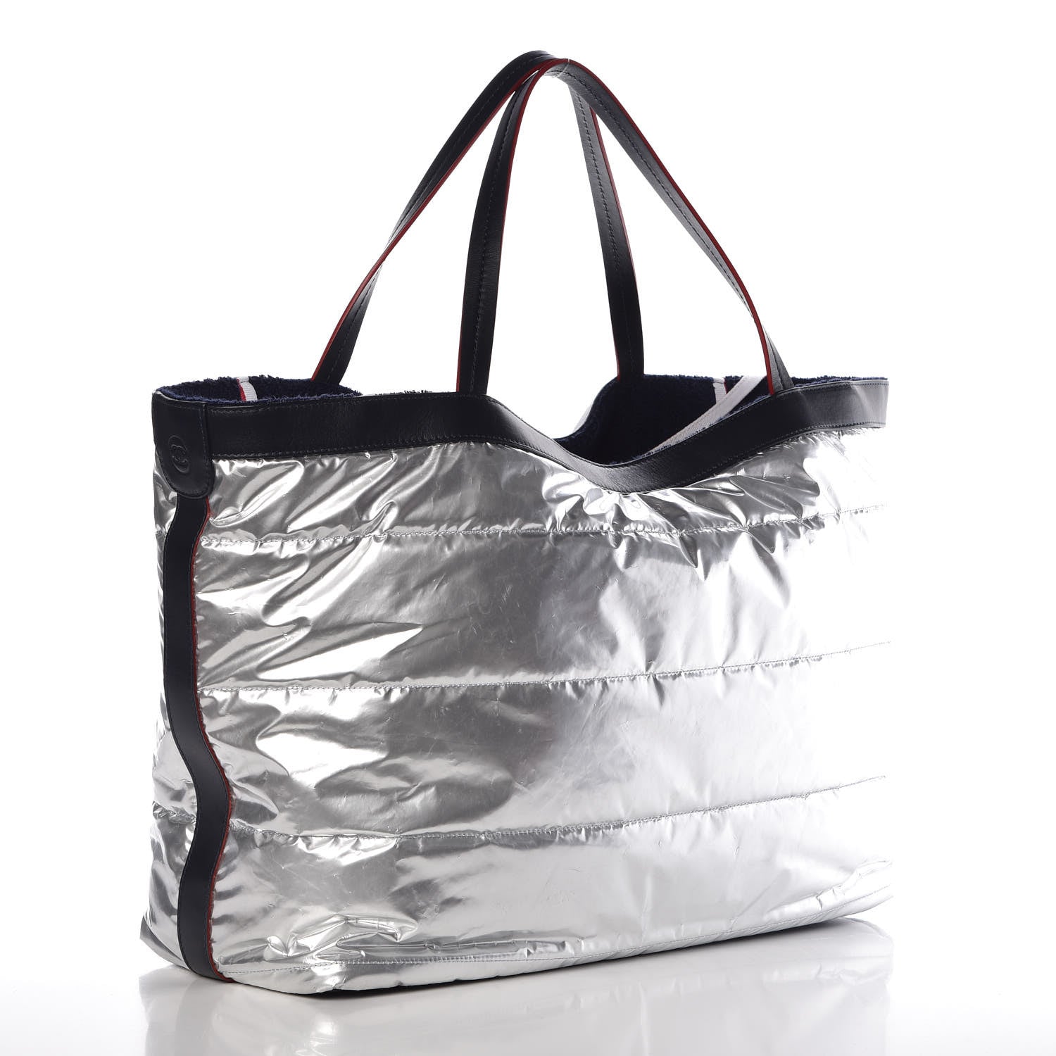 Chanel Reversible Airlines Tote Silver Navy 8 of 18