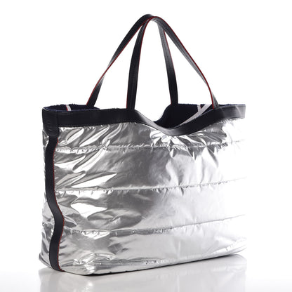 Chanel Reversible Airlines Tote Silver Navy 8 of 18