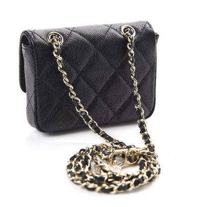 Chanel Caviar Quilted Mini Chain Belt Bag Black 3 of 12