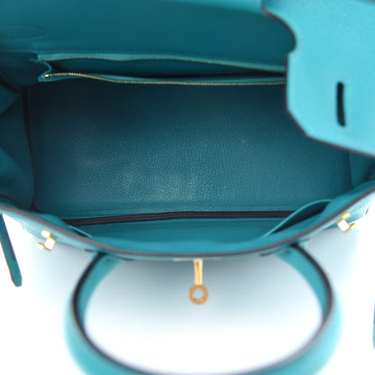 Hermes Togo Birkin 30 Turquoise 5 of 16