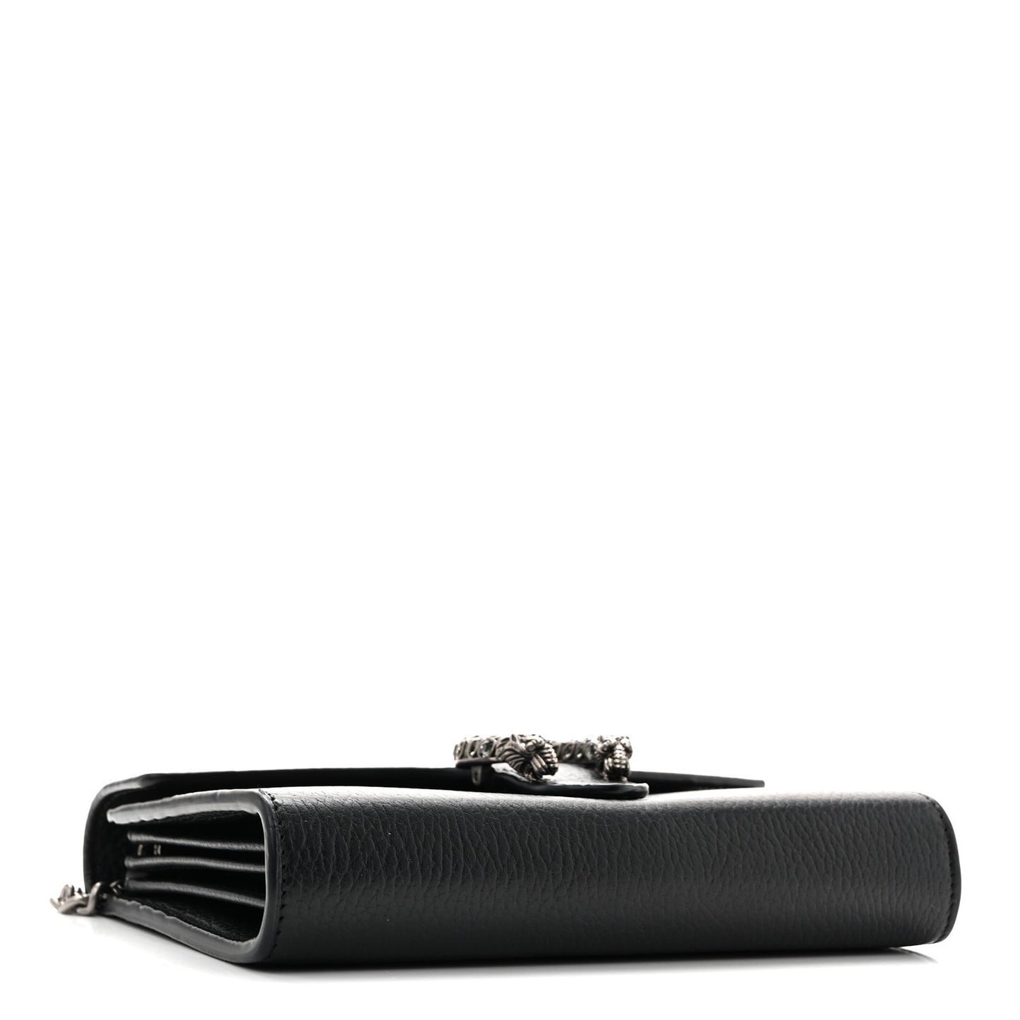 Calfskin Mini Dionysus Chain Wallet Black Black