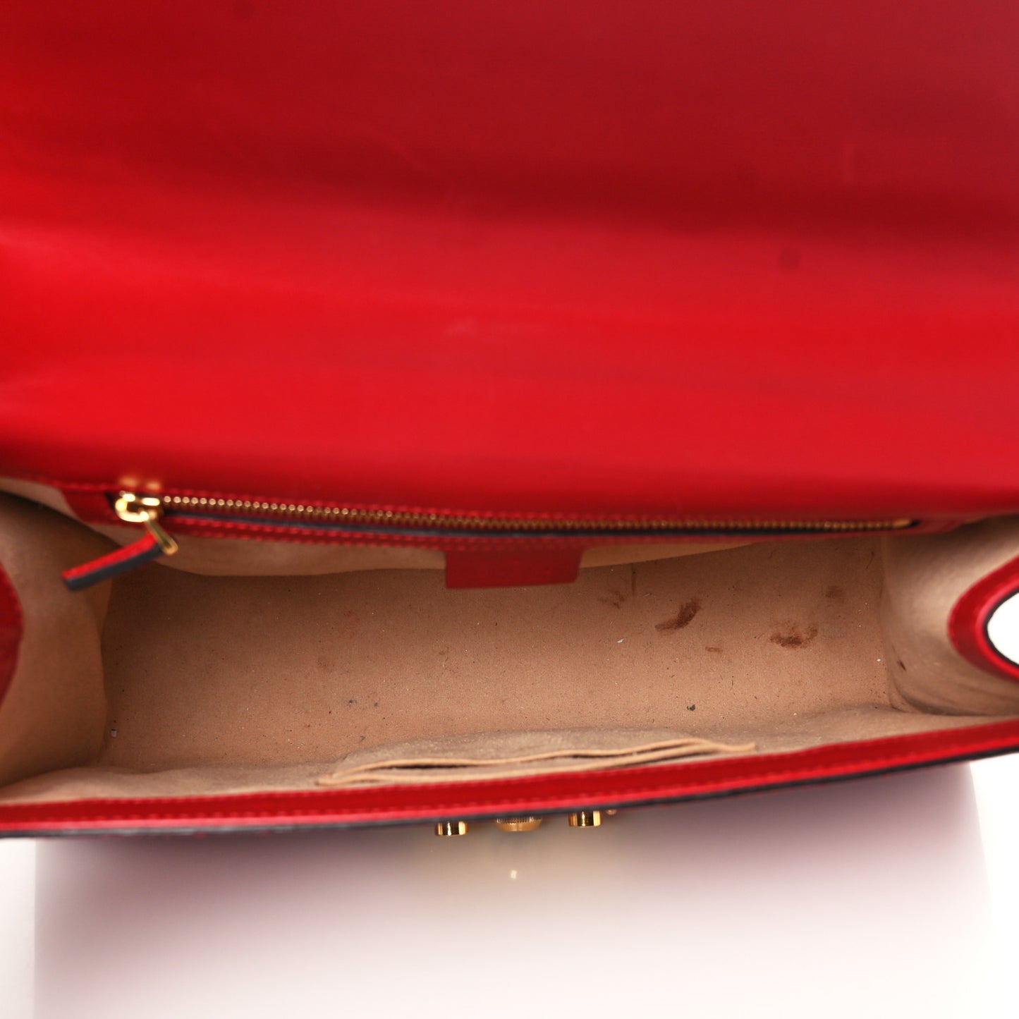Guccissima Medium Padlock Shoulder Bag Hibiscus Red