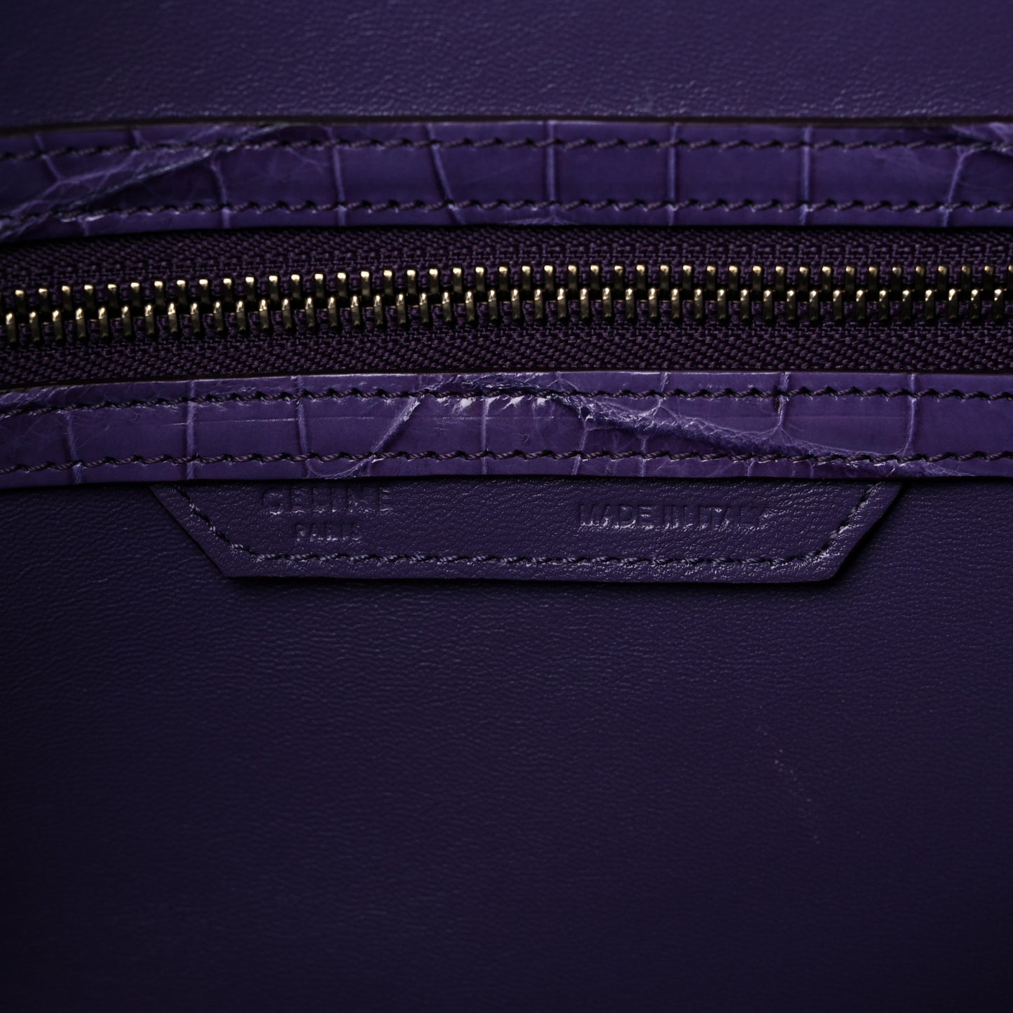 Crocodile Mini Luggage Purple