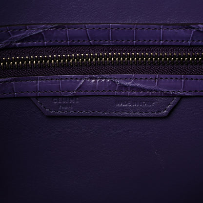 Celine Crocodile Mini Luggage Purple 7 of 12