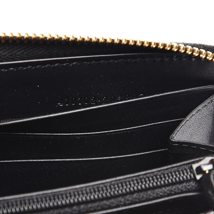Gucci GG Supreme Monogram Moon Calfskin Zip Around Wallet Beige Ebony Black 6 of 8