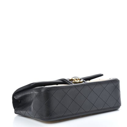 Chanel Lambskin Quilted Medium Elegant CC Flap Beige Black 4 of 11