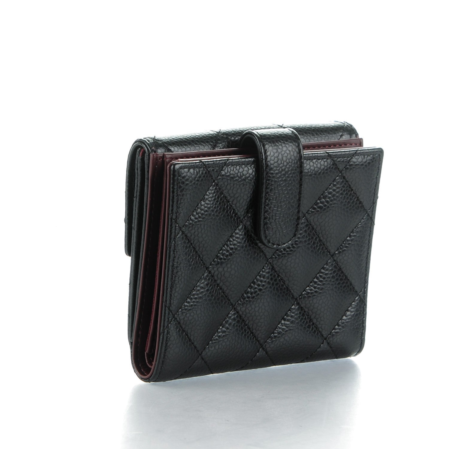 Chanel Caviar Quilted Compact French Flap Wallet 3 of 8