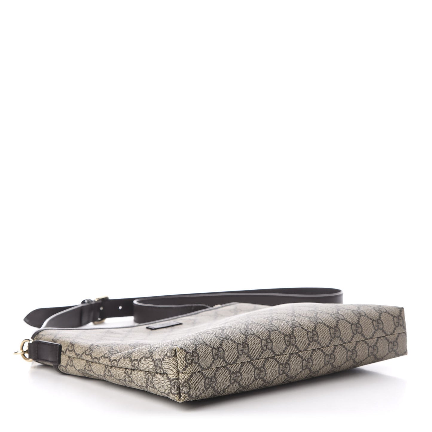 GG Plus Monogram Medium Flat Messenger Bag Dark Brown