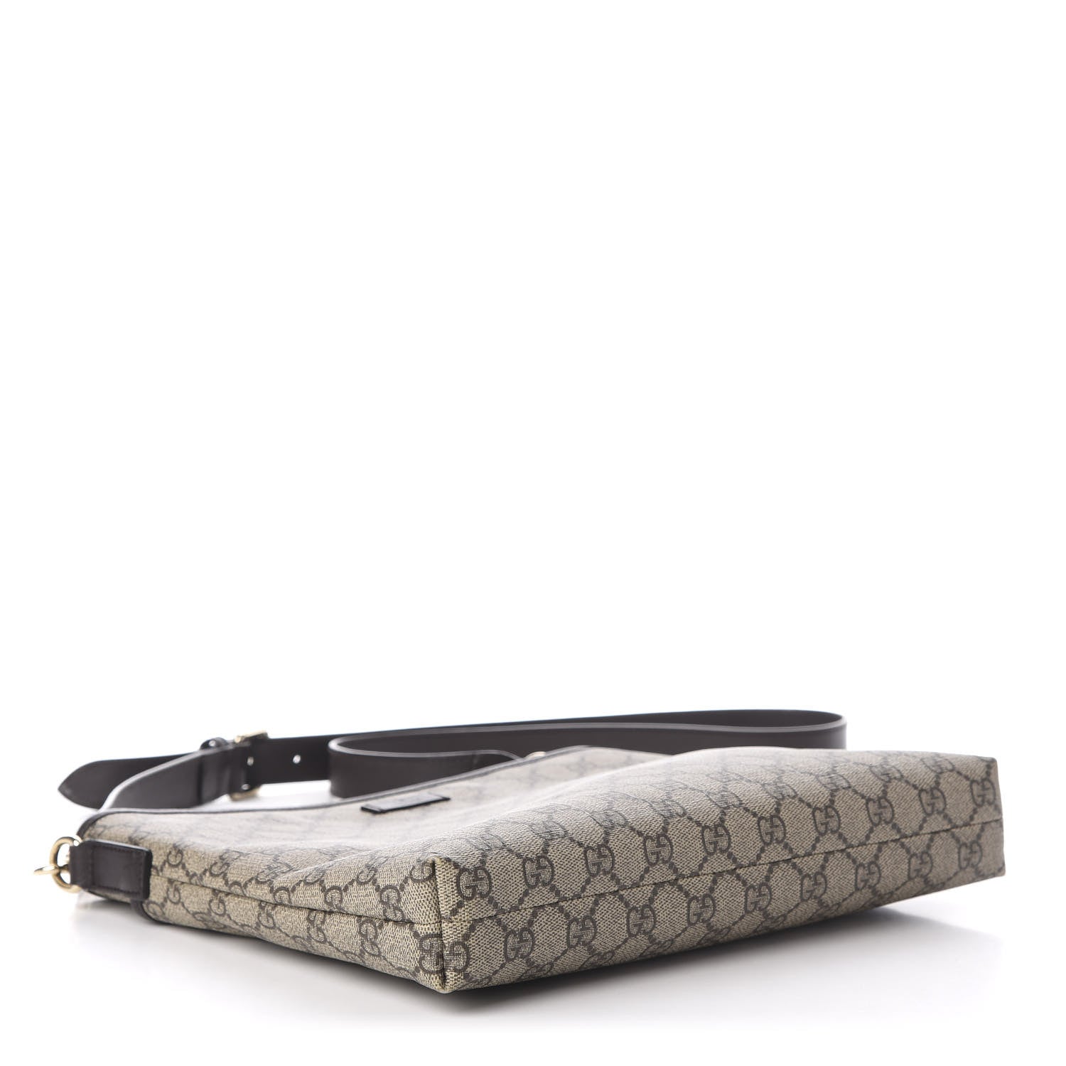 Gucci GG Plus Monogram Medium Flat Messenger Bag Dark Brown 4 of 13