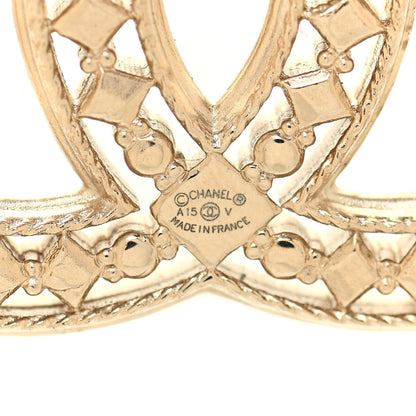 Chanel Metal CC Brooch Light Gold 4 of 4