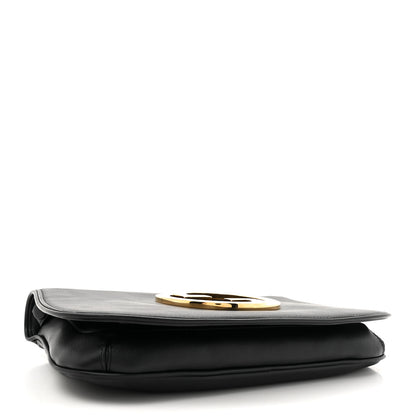 Gucci Roxy Calfskin Blondie Chain Shoulder Flap Bag Black 4 of 12