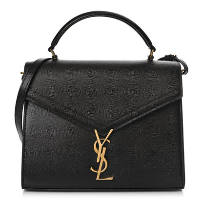 Saint Laurent Grain de Poudre Medium Classic Monogram Cassandra Top Handle Black Rouge Legion 1 of 9