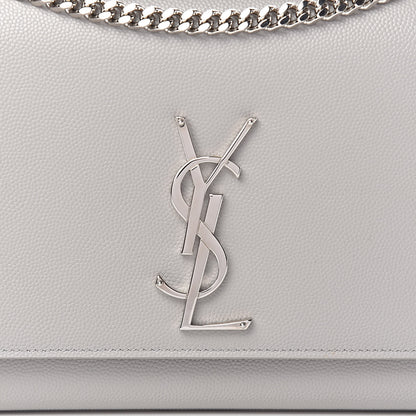 Saint Laurent Grain De Poudre Medium Classic Monogram Kate Satchel Souris 11 of 11