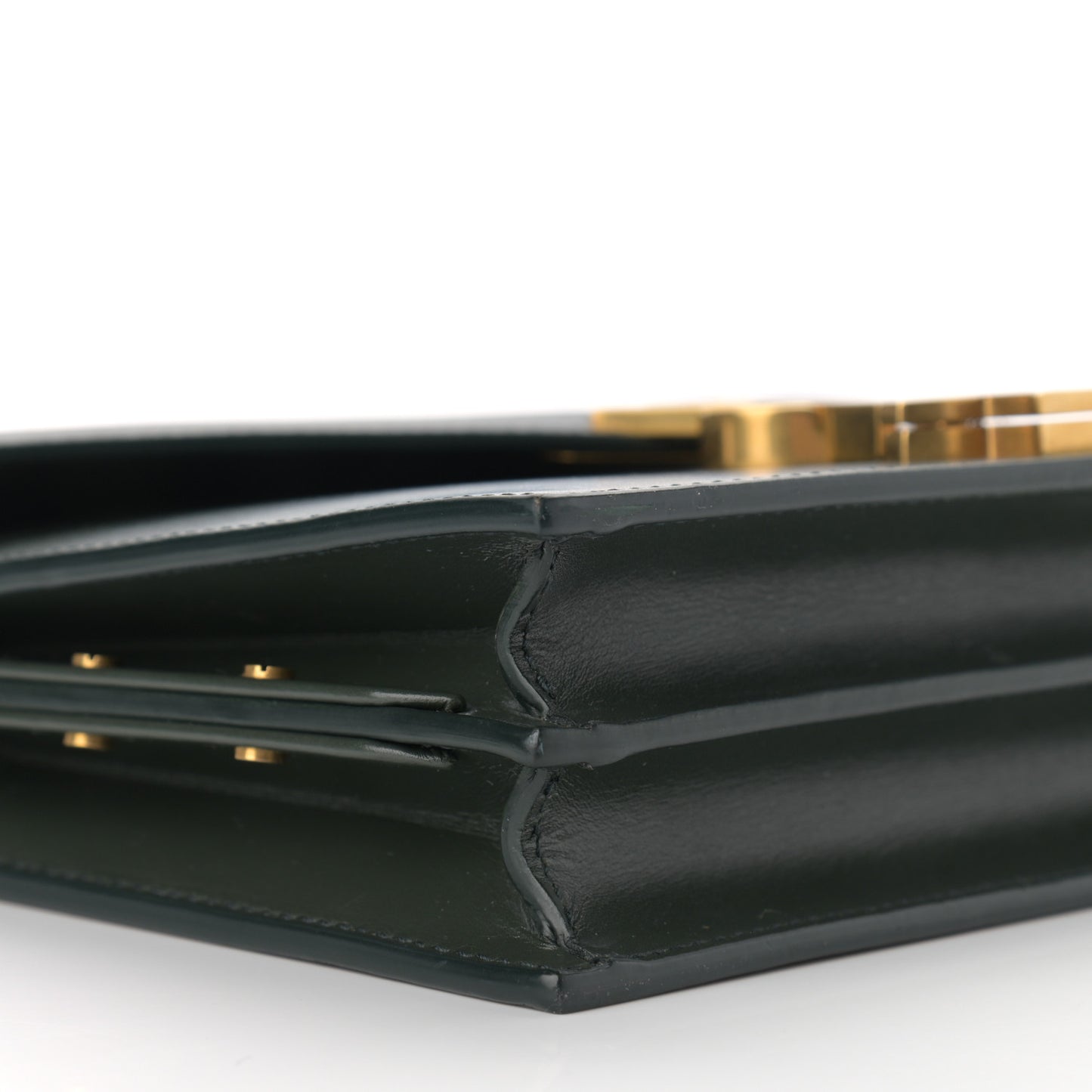 Smooth Calfskin Monogram Cassandra Clasp Bag Dark Green