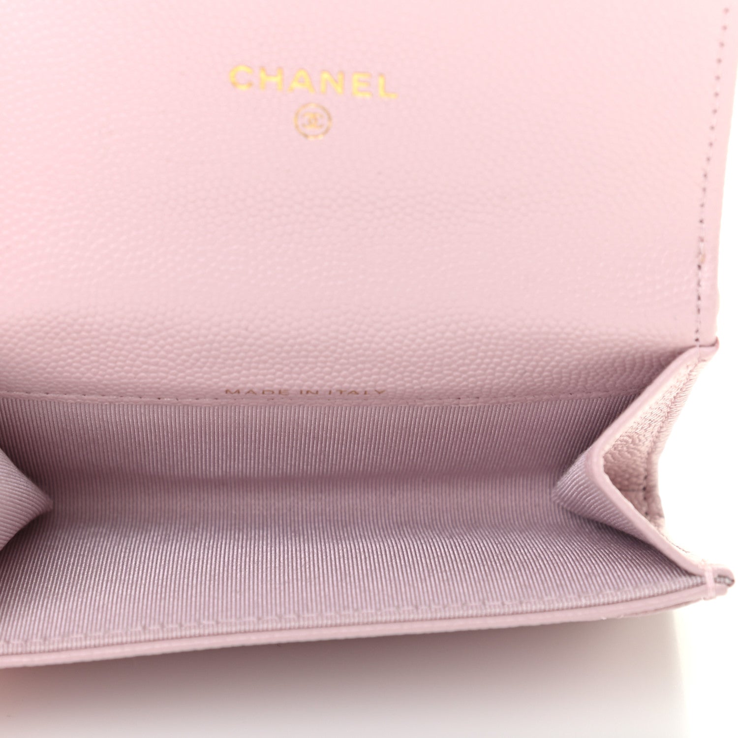 Chanel Caviar Quilted Flap Card Holder Wallet Light Pink 5 of 8