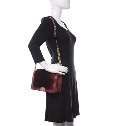 Chanel Orylag Rabbit Fur Calfskin Medium Boy Flap Red 2 of 9