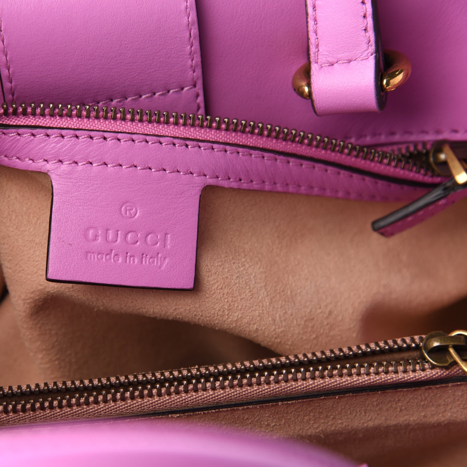 Gucci Calfskin Matelasse Small GG Marmont Tote Candy Mousse 9 of 10