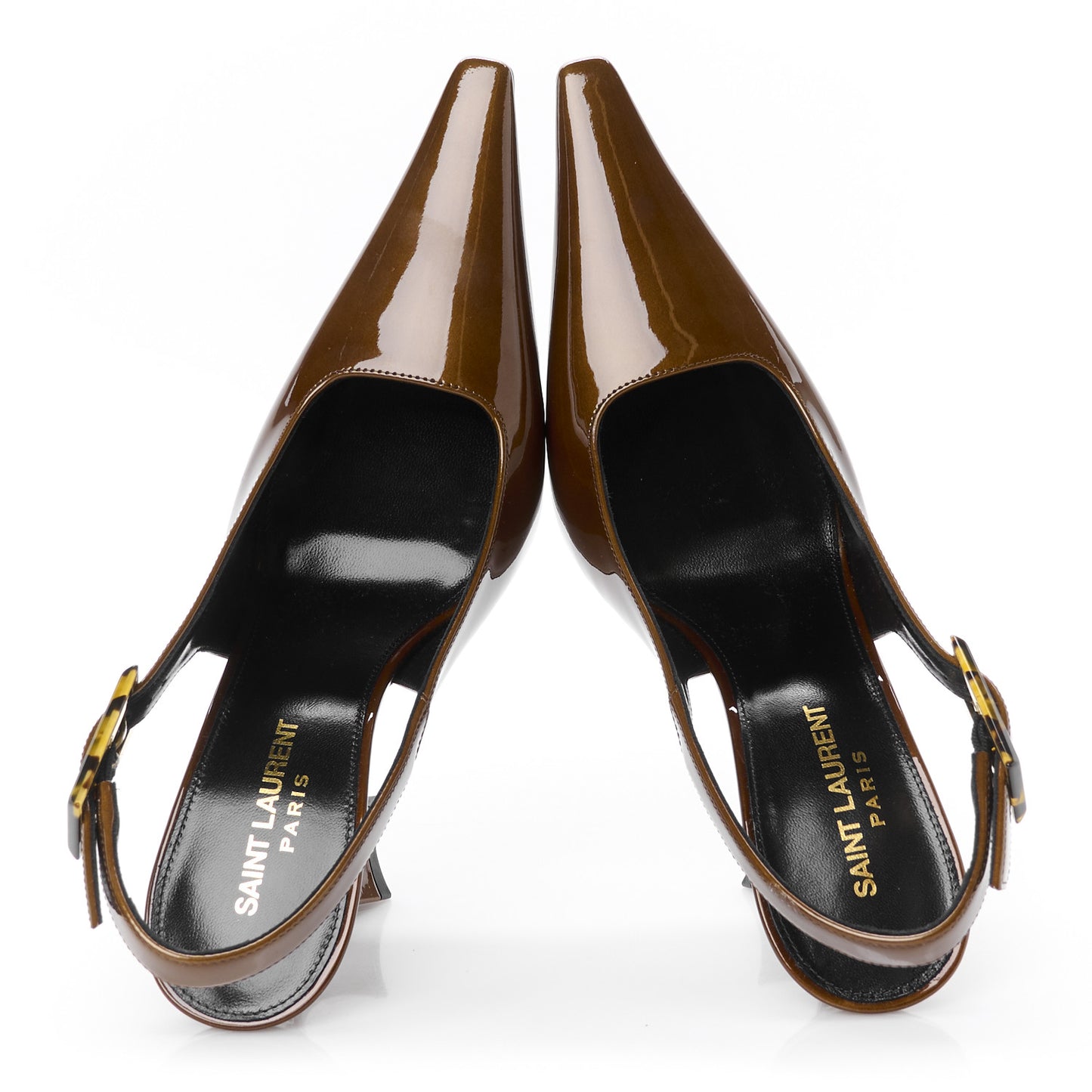 Vernice Gloss Dune 110 Slingback Pumps 38 Burnished Wood