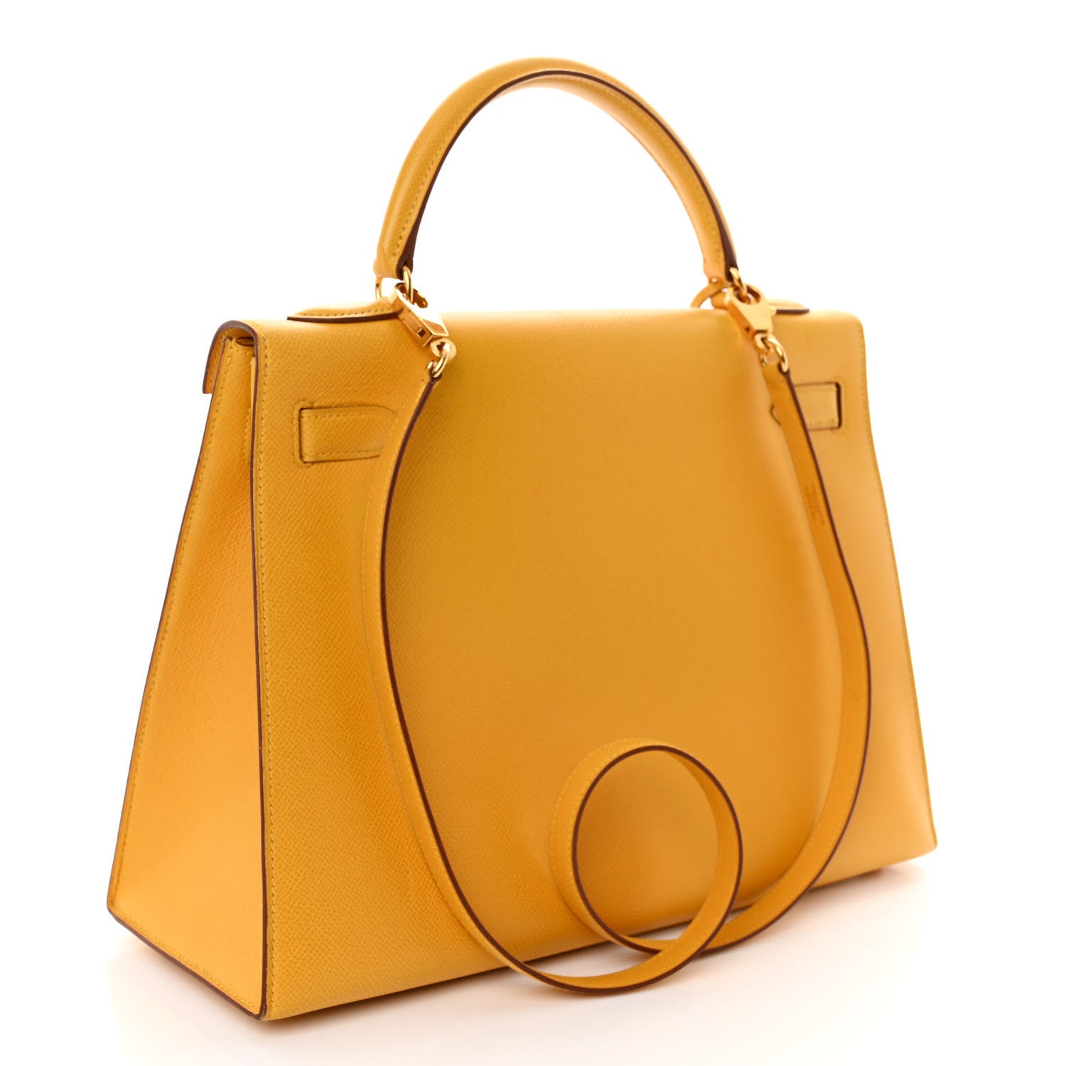 Hermes Courchevel Kelly Sellier 32 Jaune 3 of 12