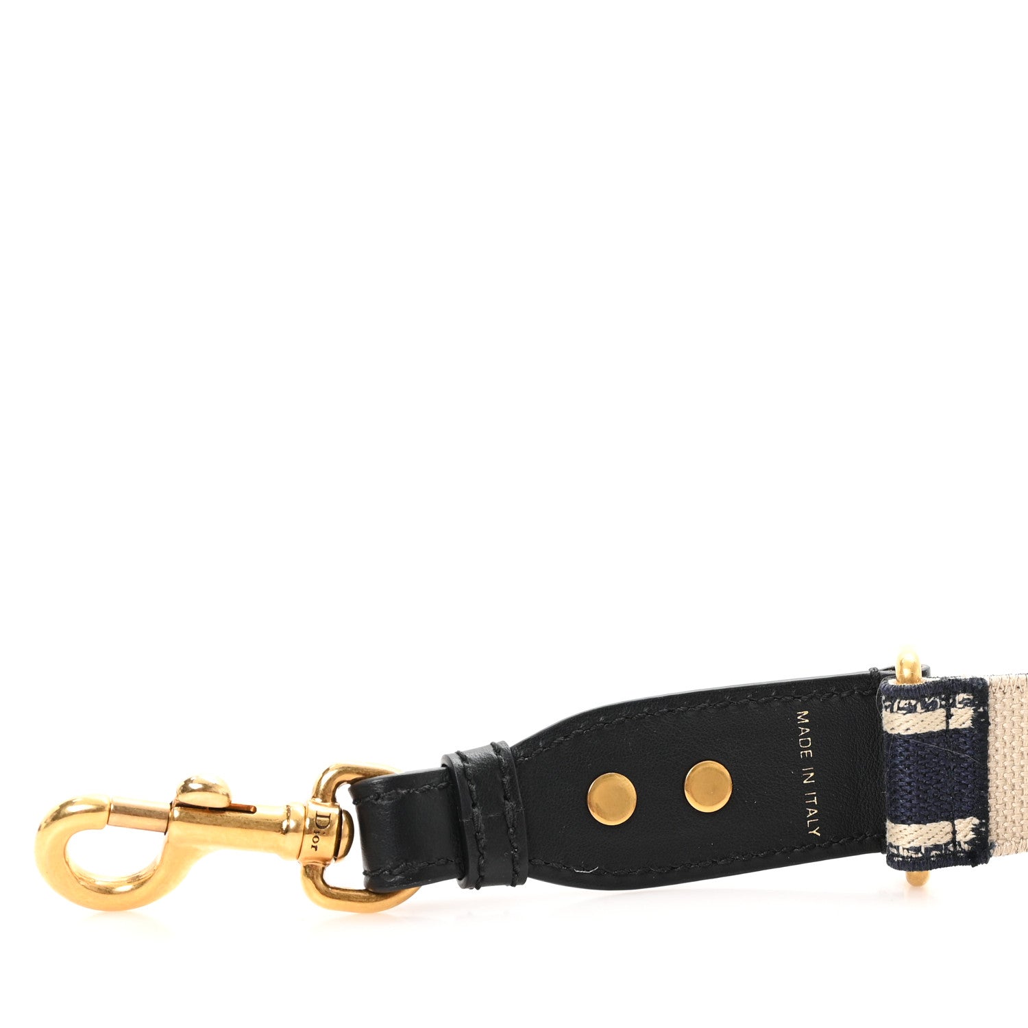 Christian Dior Canvas Embroidered Shoulder Strap Black 3 of 4