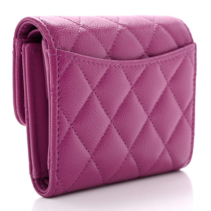 Chanel Caviar Quilted Small Flap Wallet Pink 3 of 9