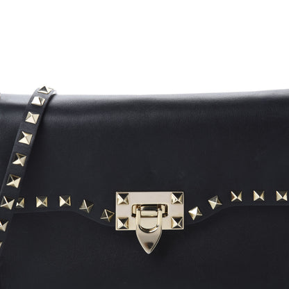Valentino Garavani Vitello Medium Rockstud Flip Lock Crossbody Bag Black 13 of 13