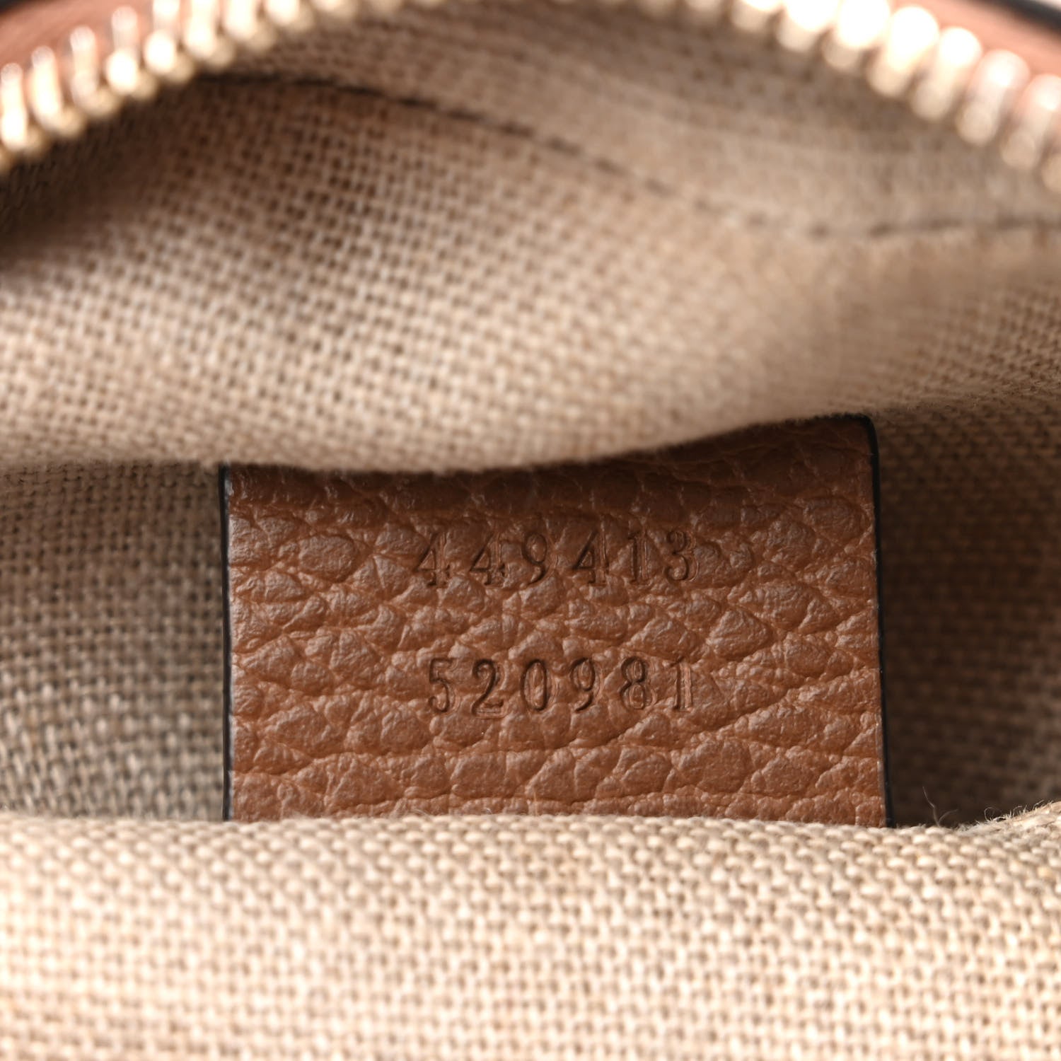 Gucci Monogram Mini Bree Messenger Bag Beige Tabacco 7 of 10