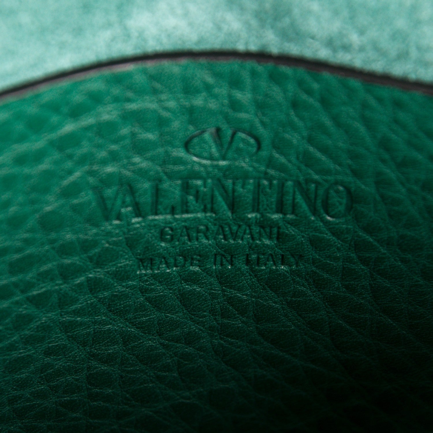 Valentino Garavani Pebbled Calfskin Small C Rockee Fringe Shoulder Bag Light Emerald 6 of 7