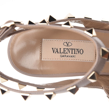 Valentino Garavani Patent Nappa Rockstud Ankle Strap 100mm Pumps 37 Orange Poudre 7 of 8