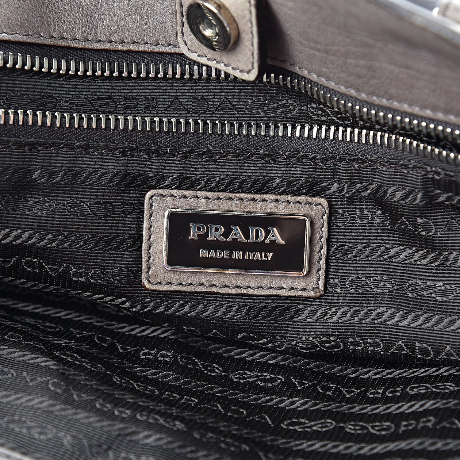 Prada Cervo Lux Zippers Shopper Tote White Sfumato 6 of 21