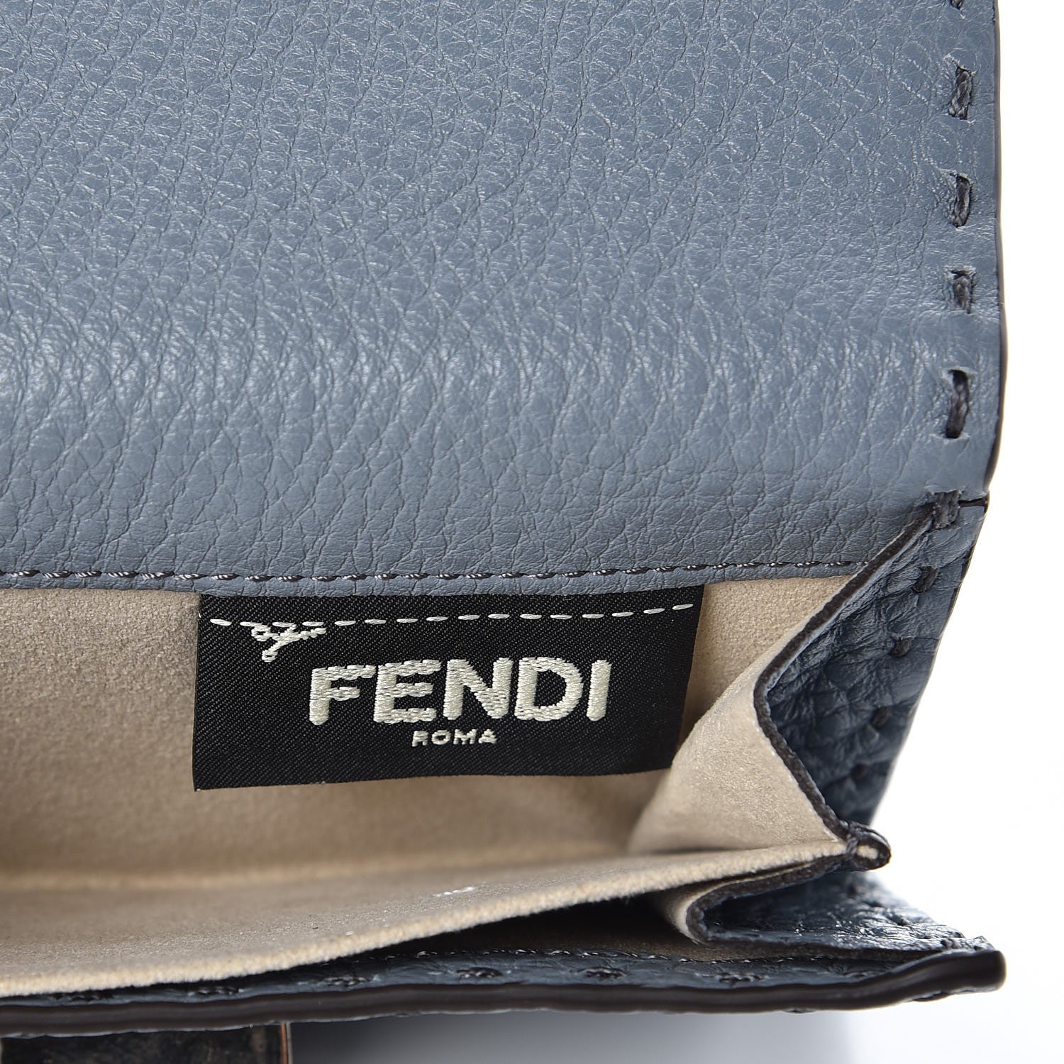 Fendi Cuoio Romano Selleria Medium Peekaboo Wallet Nube 6 of 12