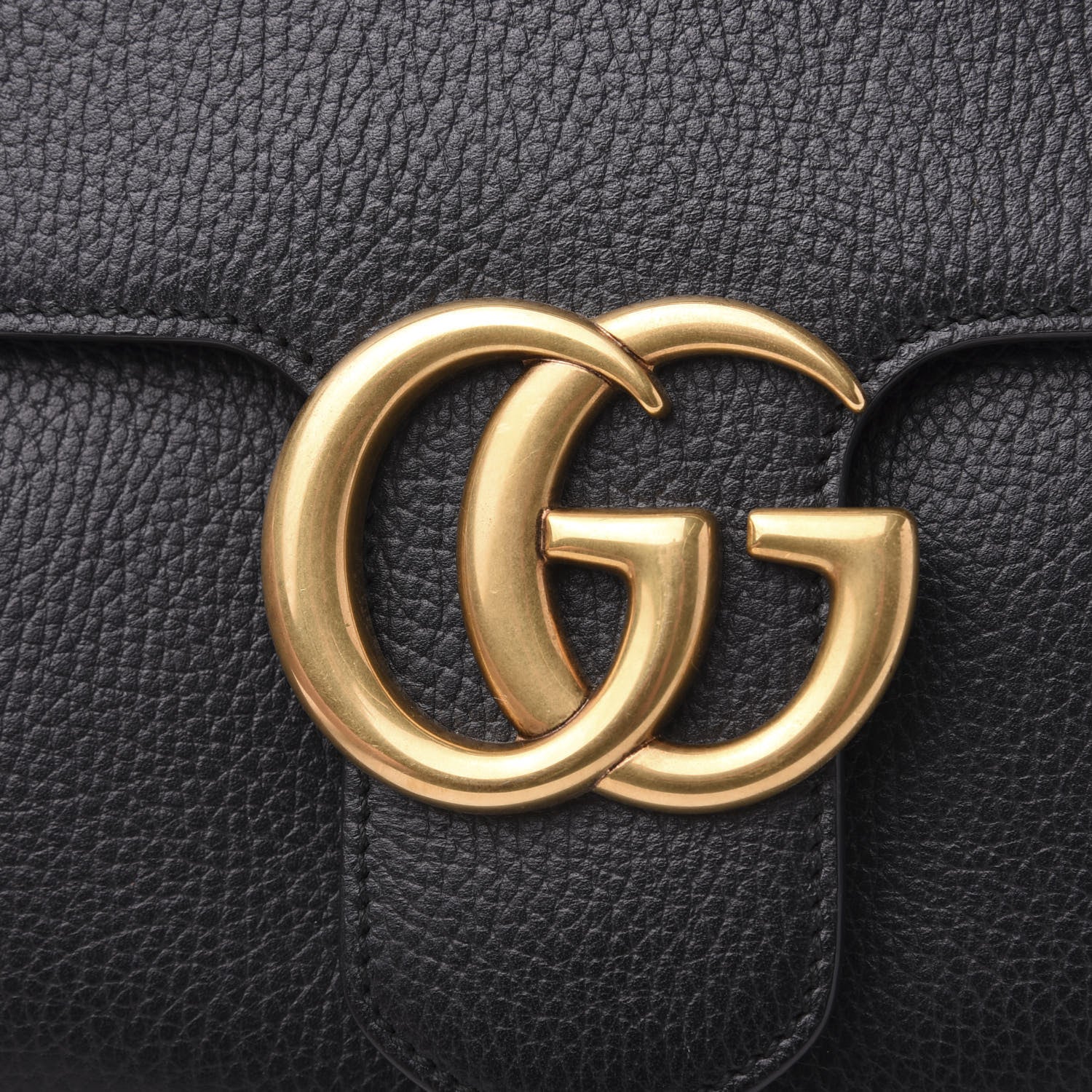 Gucci Calfskin GG Marmont Messenger Bag Black 10 of 10