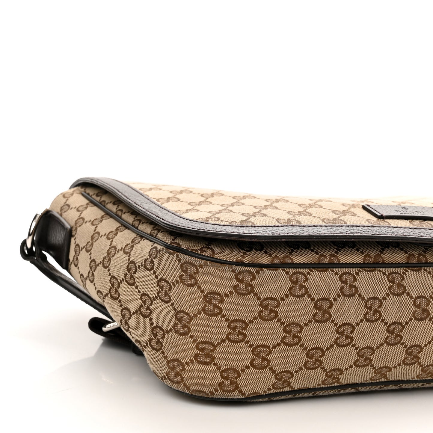 Monogram Large Flap Messenger Bag Beige Dark Brown