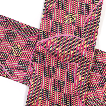 Louis Vuitton Silk Monogram Damier Pop Print Bandeau Pink 3 of 5