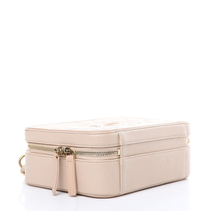Chanel Caviar Quilted Medium CC Filigree Vanity Case Beige 4 of 10