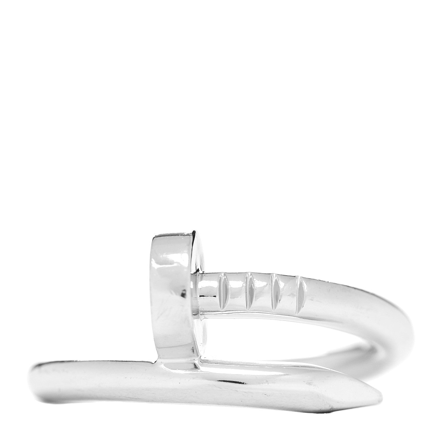 Cartier 18K White Gold Juste Un Clou Ring 55 7.25 1 of 5