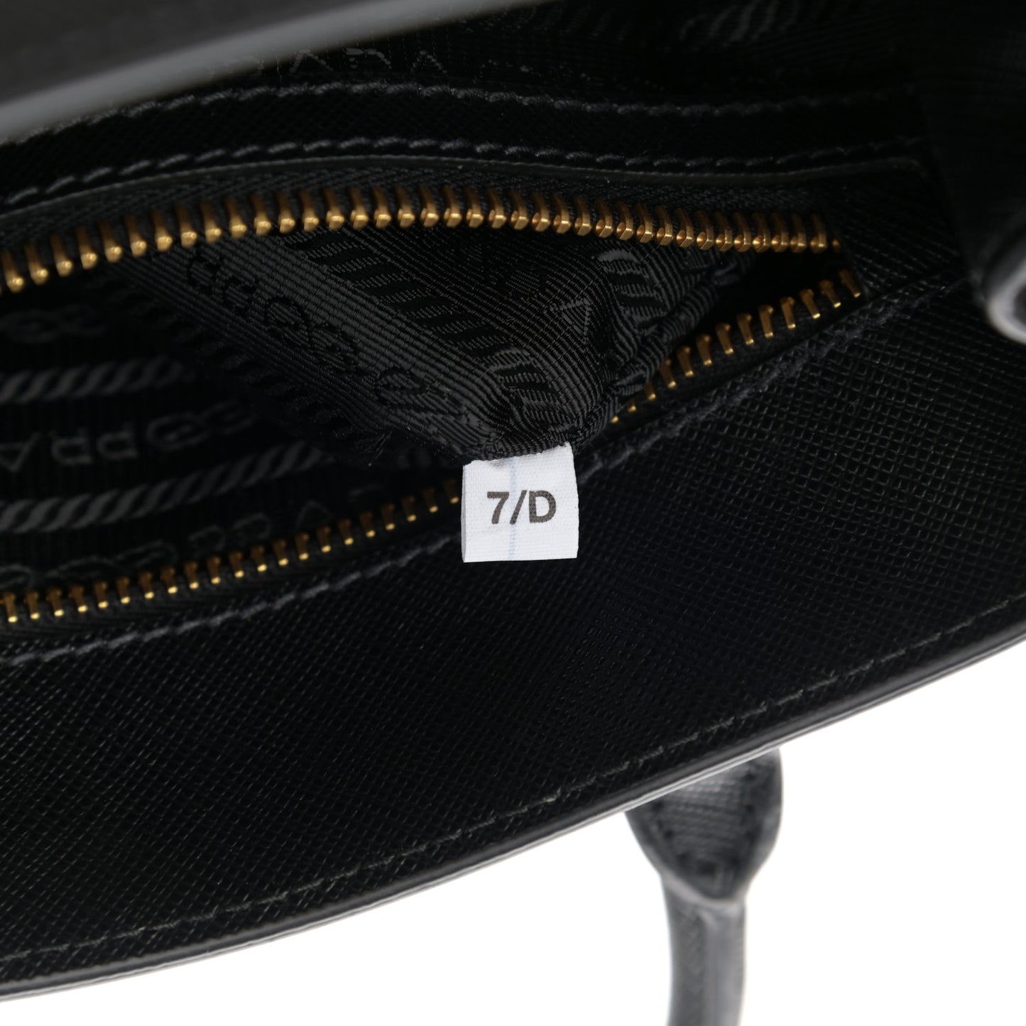 Saffiano Lux Micro Galleria Shoulder Bag Black