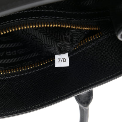 Prada Saffiano Lux Micro Galleria Shoulder Bag Black 7 of 8