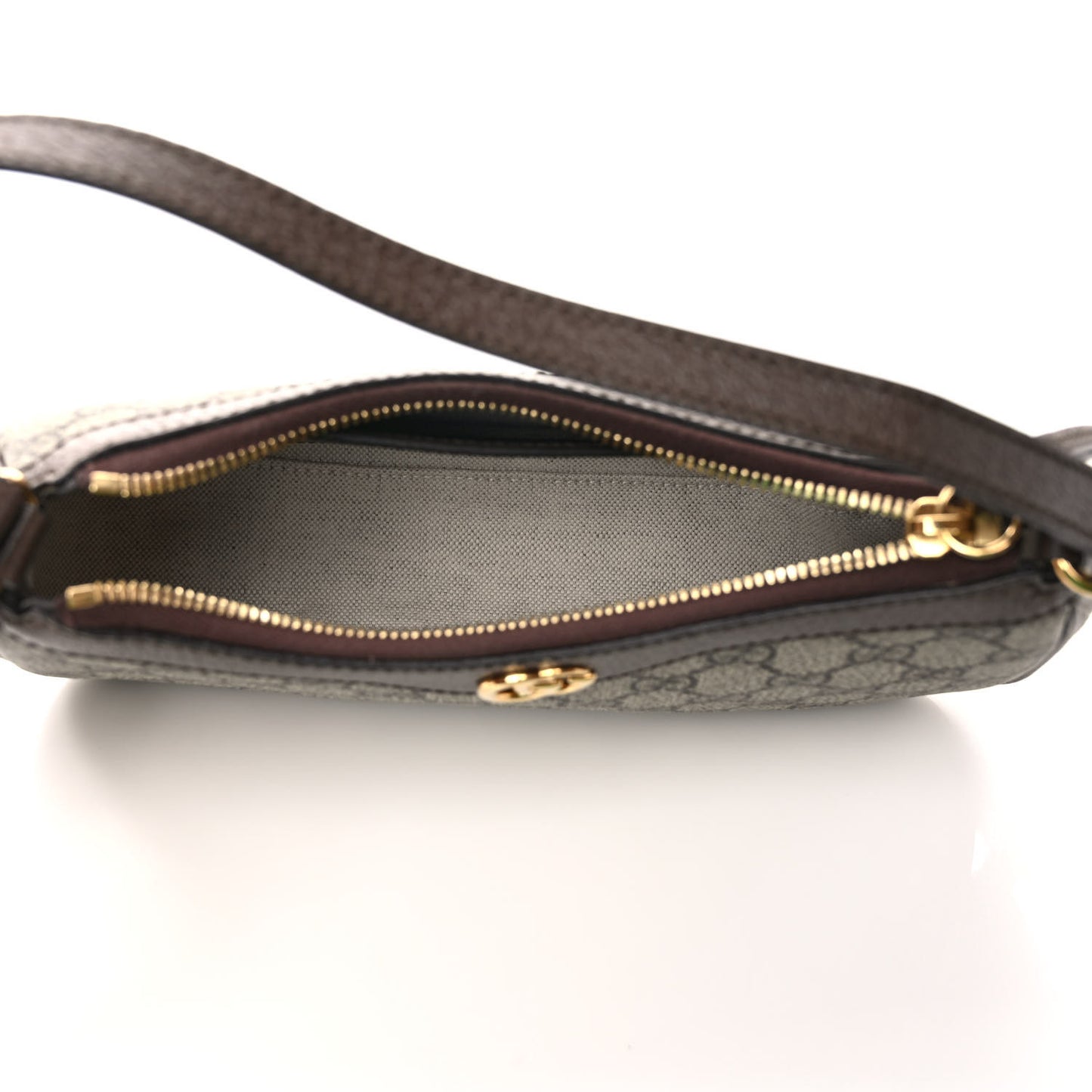 GG Supreme Monogram Textured Dollar Calfskin Small Ophidia Hobo Beige Ebony New Acero
