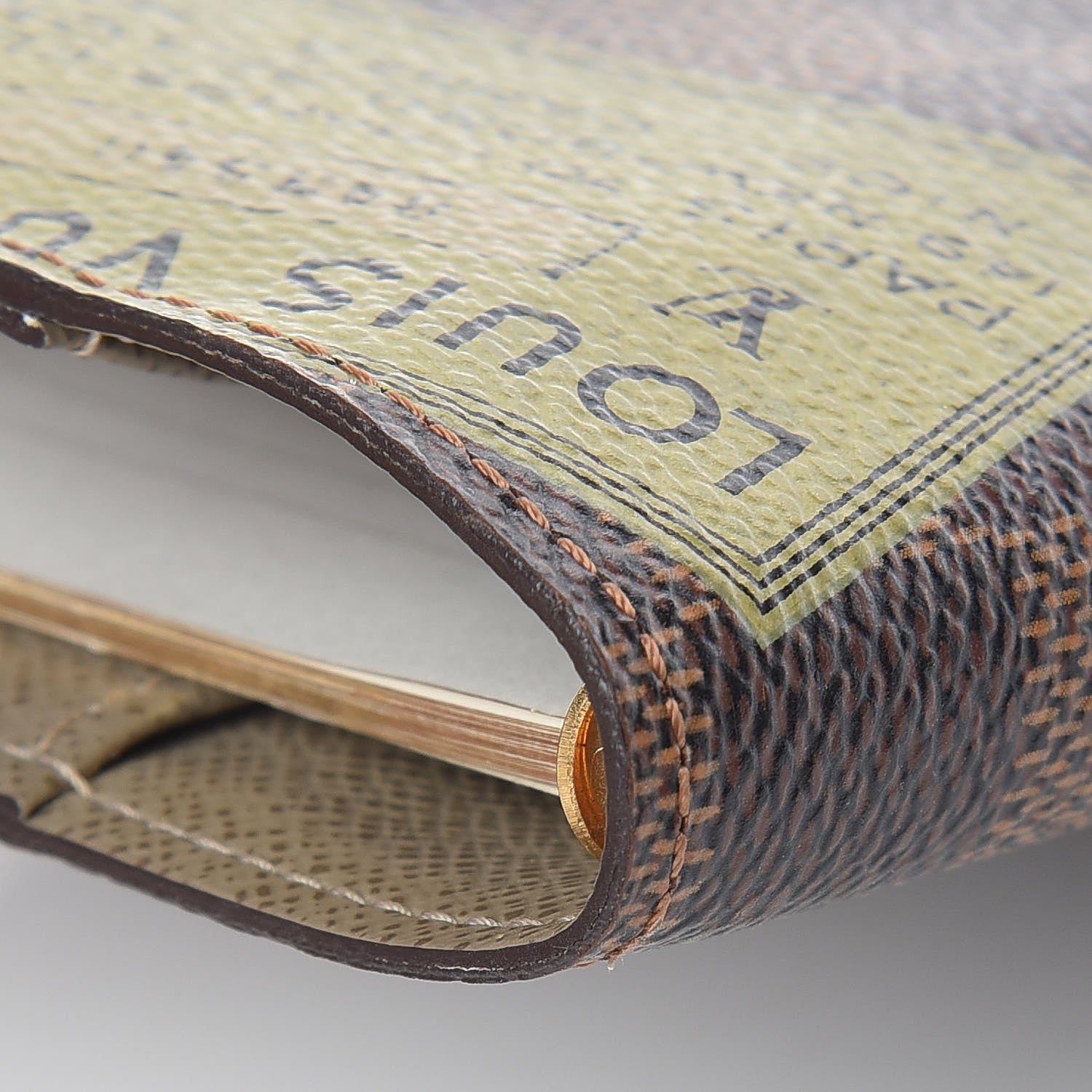 Louis Vuitton Damier Ebene Labels Small Ring Agenda Cover 12 of 12