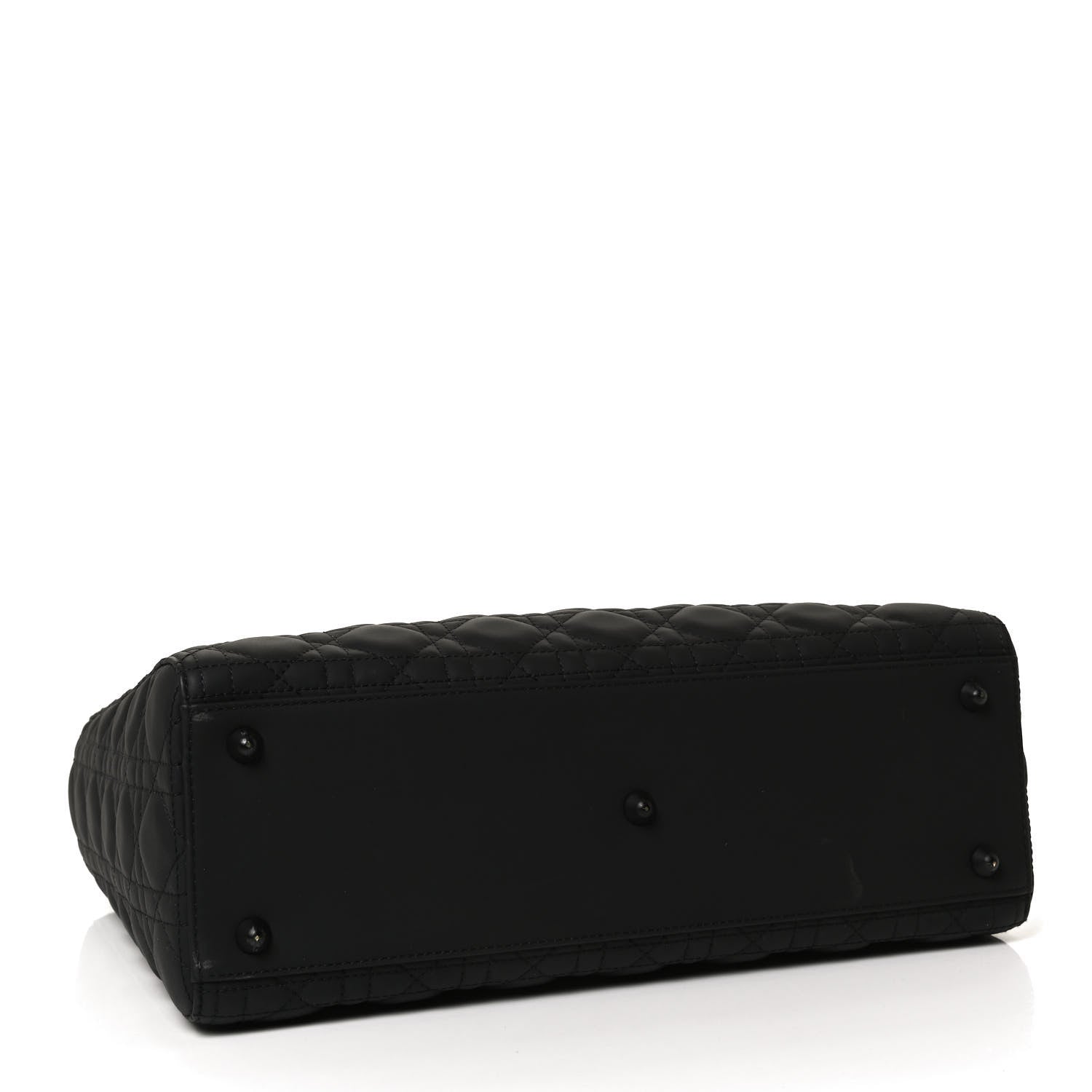 Christian Dior Ultra Matte Calfskin Cannage Large Lady Dior Black 4 of 15