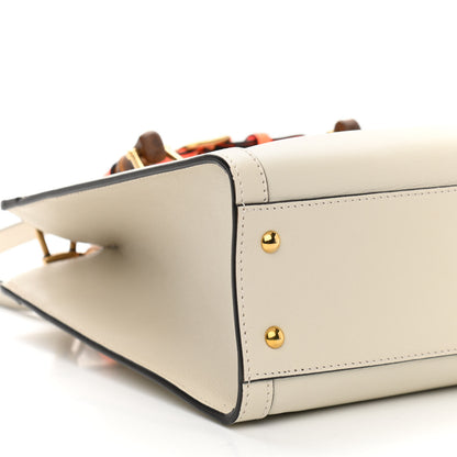 Gucci Wonka Grain Calfskin Small Diana Tote Bag Mystic White Orange Fluo 12 of 13