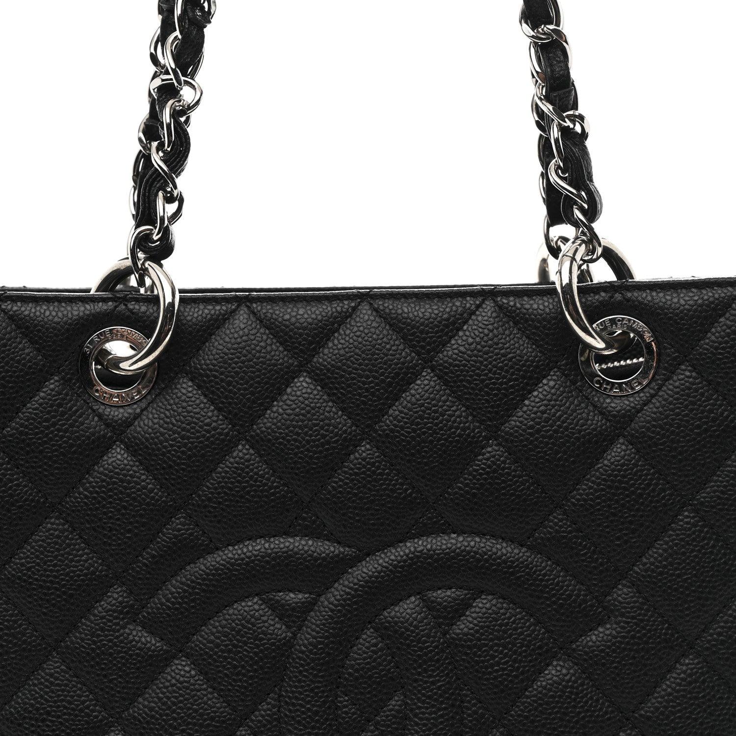 Chanel Caviar Quilted Grand Shopping Tote GST Black 9 of 11